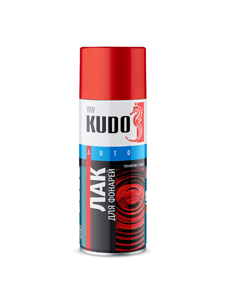 KUDO Лак в баллоне для тонировки фонарей красный, 0,52л., (уп/6шт), KU-9022 KUDO Лак в баллоне для тонировки фонарей красный, 0,52л., (уп/6шт), KU-9022