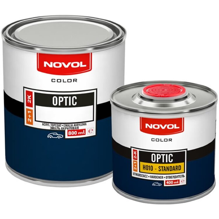 NOVOL Optik Краска ULTRA WHITE 0,8л + отв. 0,4л (комплект) (уп/6шт.), арт. 21560 NOVOL Optik Краска ULTRA WHITE 0,8л + отв. 0,4л (комплект) (уп/6шт.), арт. 21560
