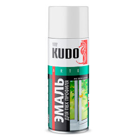 KUDO Краска в баллоне для ПВХ профиля (белая), 0,52л, арт. KU-6101