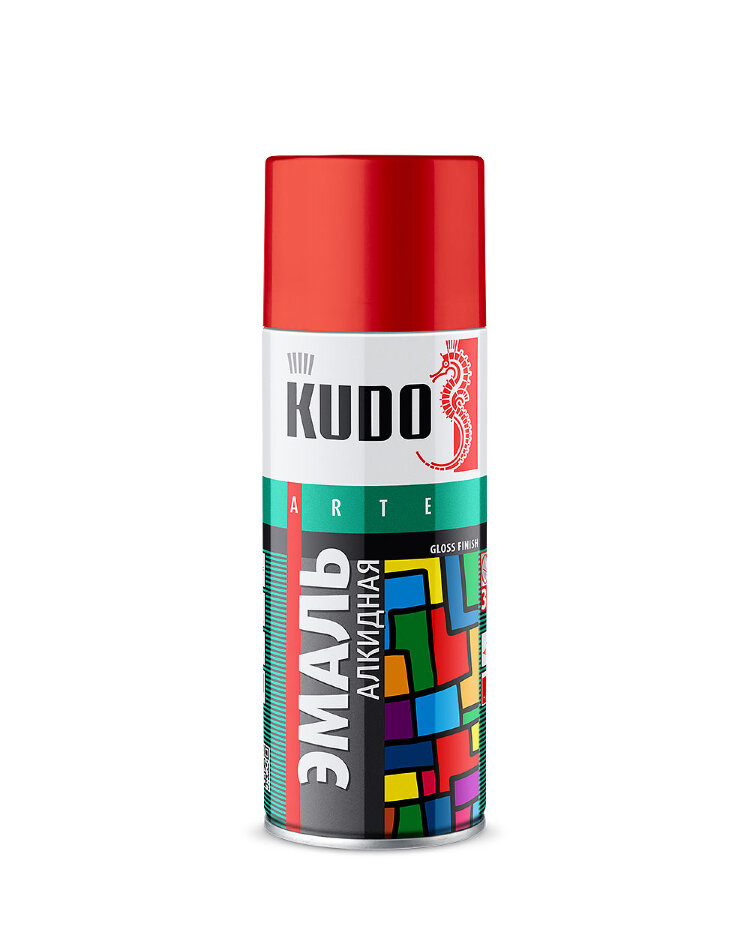KUDO Краска в баллоне универсальная вишневая, 0,52л, (уп/12шт), арт. KU-1004 KUDO Краска в баллоне универсальная вишневая, 0,52л, (уп/12шт), арт. KU-1004