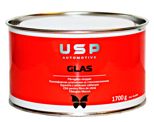 USP Шпатлёвка Glas со стекловолокном, 1,7кг  шт (уп./6шт) USP Шпатлёвка Glas со стекловолокном, 1,7кг  шт (уп./6шт)