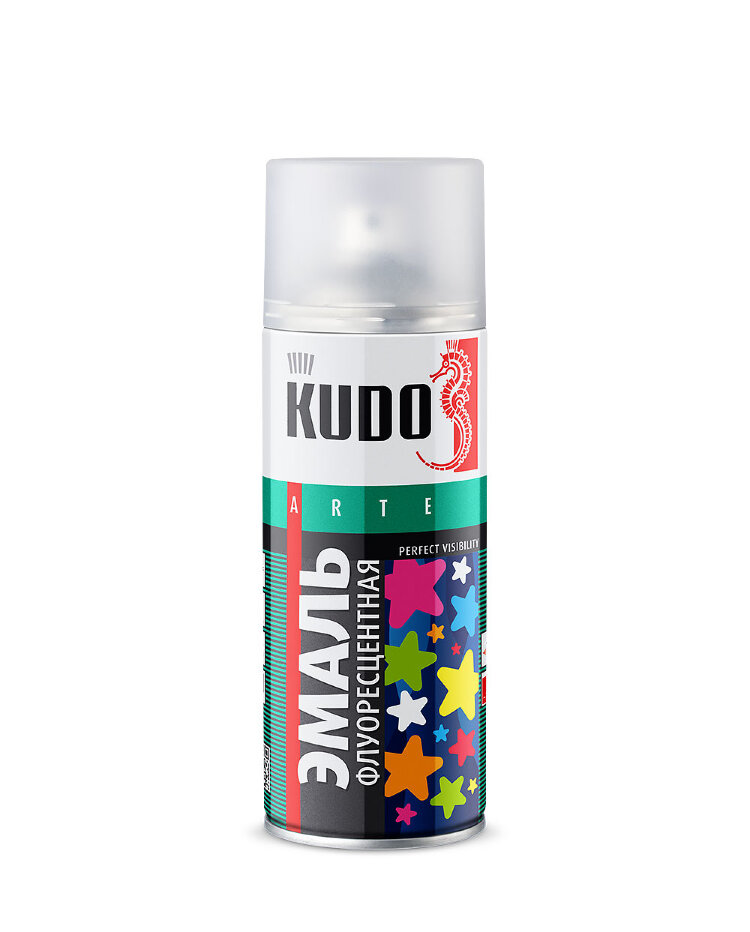 KUDO Краска в баллоне флуоресцентная розовая, 0,52л, (уп/6шт), арт. KU-1207 KUDO Краска в баллоне флуоресцентная розовая, 0,52л, (уп/6шт), арт. KU-1207