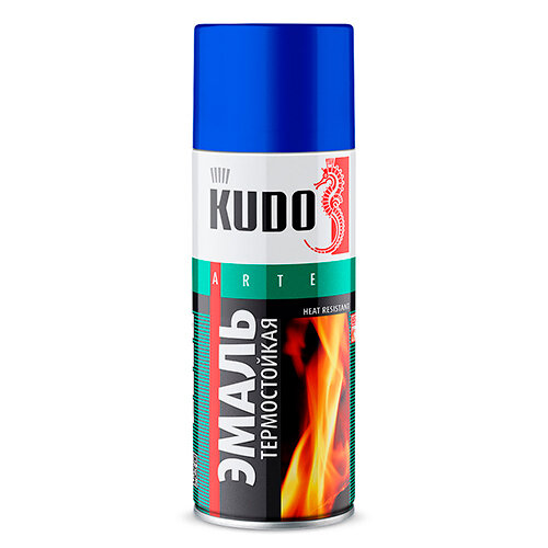 KUDO Краска в баллоне термостойкая красная, 0,52л, арт. KU-5005 KUDO Краска в баллоне термостойкая красная, 0,52л, арт. KU-5005