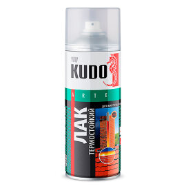 KUDO Лак спрей термостойкий, 0,52л, (уп/6шт), арт. KU-9006