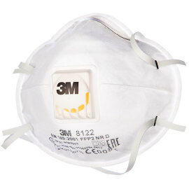 3М Пылезащитная маска с клапаном выдоха, 20шт арт.8122, защита органов дыхания