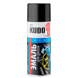 KUDO Краска в баллоне для дисков черная, 0,52л, арт. KU-5203
