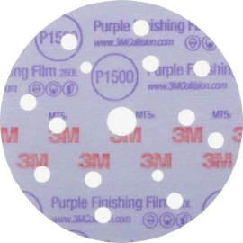 3М Абразивные круги для полир. Р1500 Hookit 260L+ Purple 15 отв., D150 мм, на плён.основе, арт.51154