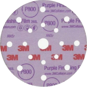 3М Абразивные круги для полир. Р800 Hookit 260L+ Purple 15 отв.,D150 мм, на плён.основе, арт.51155 3М Абразивные круги для полир. Р800 Hookit 260L+ Purple 15 отв.,D150 мм, на плён.основе, арт.51155