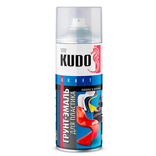 KUDO Грунт-эмаль спрей для пластика светло-серый (RAL 7035), 0,52л, арт. KU-6005 KUDO Грунт-эмаль спрей для пластика светло-серый (RAL 7035), 0,52л, арт. KU-6005