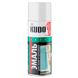 KUDO Краска в баллоне для ванн (белая), 0,52л, арт. KU-1301