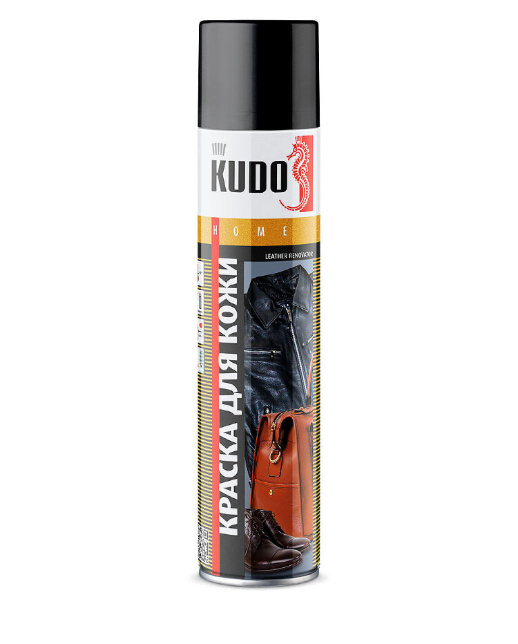 KUDO Краска в баллоне для гладкой кожи (коричневая) 0,4л, арт. KU-5242 KUDO Краска в баллоне для гладкой кожи (коричневая) 0,4л, арт. KU-5242