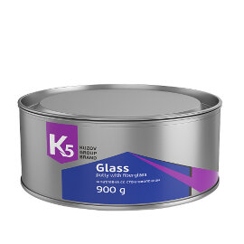 К5 Шпатлёвка GLASS со стекловолокном 0.9кг. арт.264.0900.05