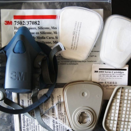 3М Полумаска силиконовая в СБОРЕ (средний размер), 1шт, арт. 07502/K, защита органов дыхания