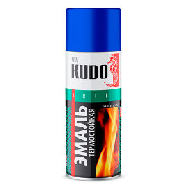 KUDO Краска в баллоне термостойкая белая, 0,52л, арт. KU-5003