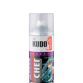 KUDO Краска-спрей Снег искусственный (на водной основе), 210 мл, (уп/12шт), арт.KU-P220